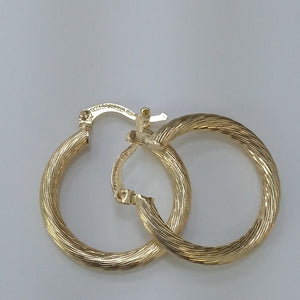 ARETES TEJIDO ARRACADAS ASTRIADAS 14K 2.7 GR (NUEVO)