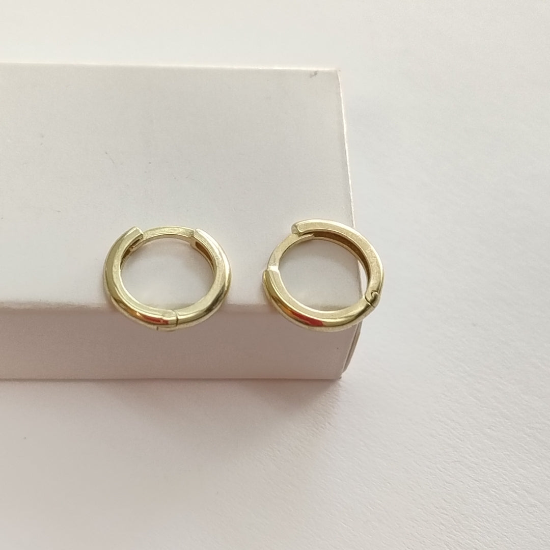 ARETES ARRACADAS LISAS 10K 1.2 GR (NUEVO)