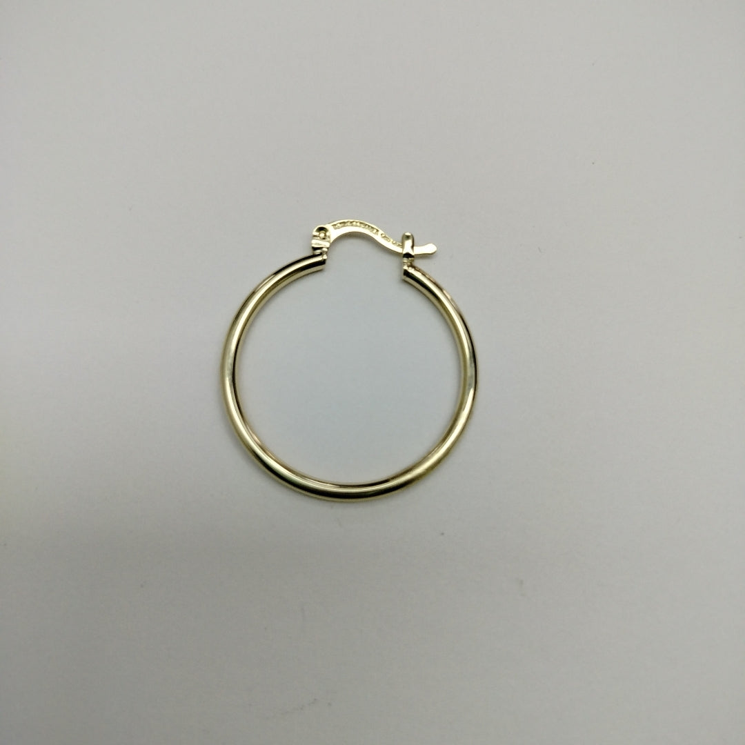 ARETES TEJIDO ARRACADAS LISAS 14K 1.5 GR (NUEVO)