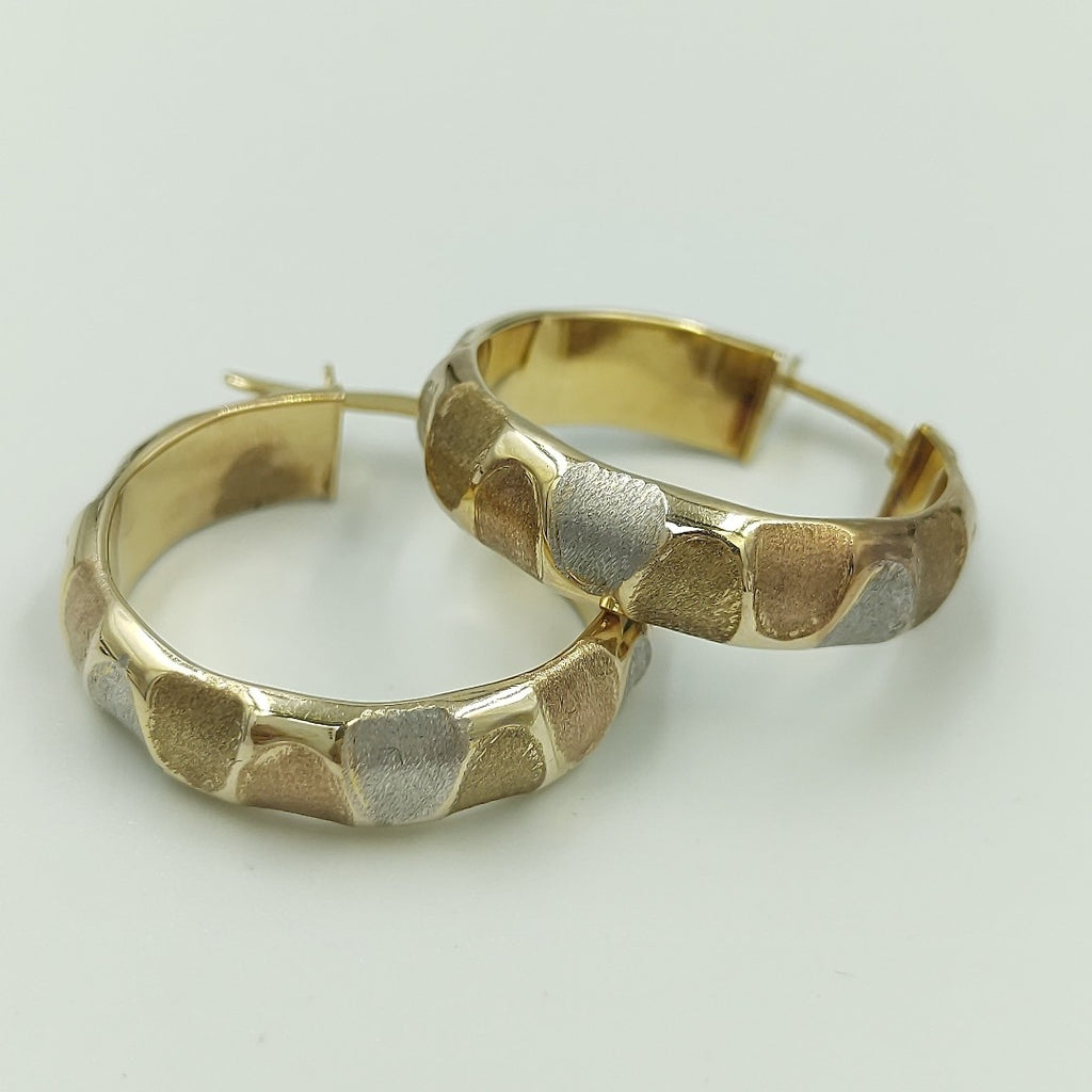 ARRACADAS PAR ORO,ORO COMBINADO 10 K 3,20 GRMS (SEMINUEVO)
