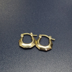 ARETES TEJIDO ARRACADA FACETADA 14K 1.2 GR (NUEVO)