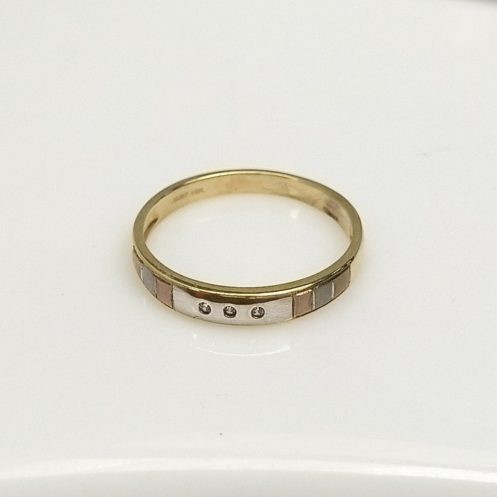 ANILLITO ORO COMBINADO 10 K 1,60 GRMS (SEMINUEVO)