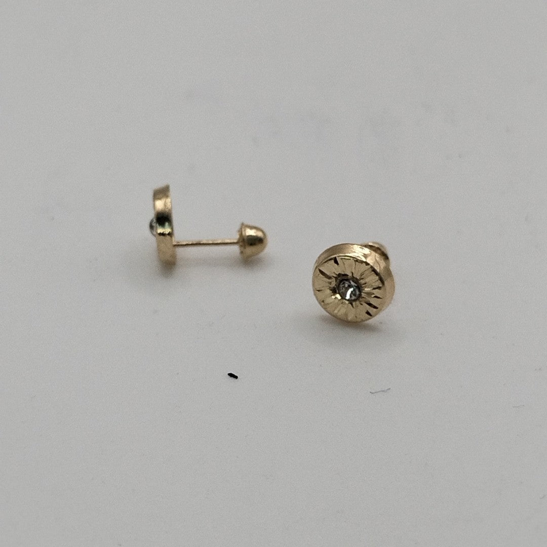 BROQUELES BROQUEL FIG BOTON C CIRCONIA 14K 0.2916 GR (NUEVO)