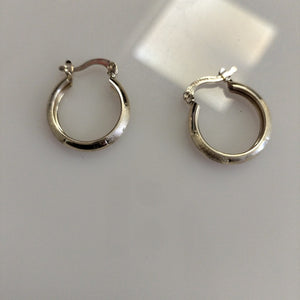 ARETES TEJIDO ARRACADA SATINADA 14K 2.6 GR (NUEVO)