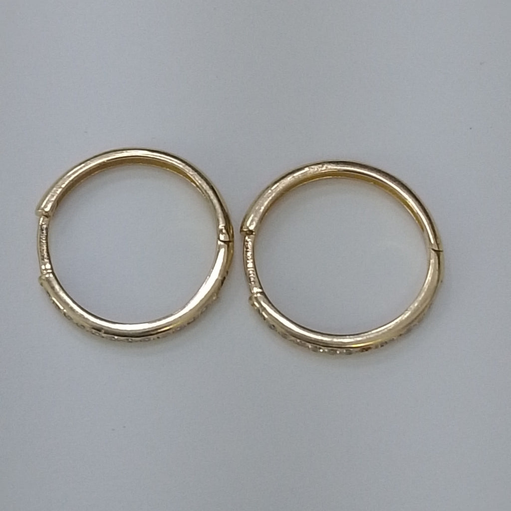 ARETES ARRACADAS C CIRCONIAS 14K 1.8 GR (NUEVO)