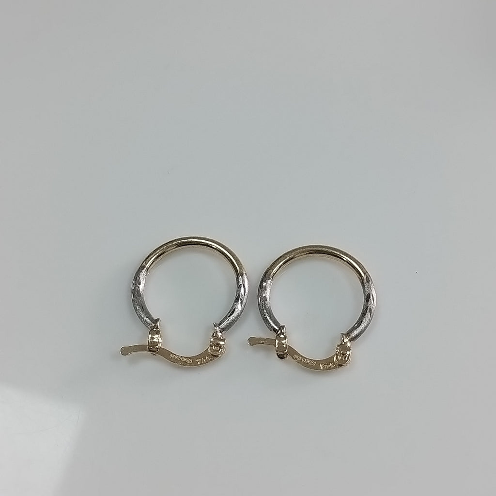 ARETES ARRACADAS COMBINADAS 14K 1.2 GR (NUEVO)