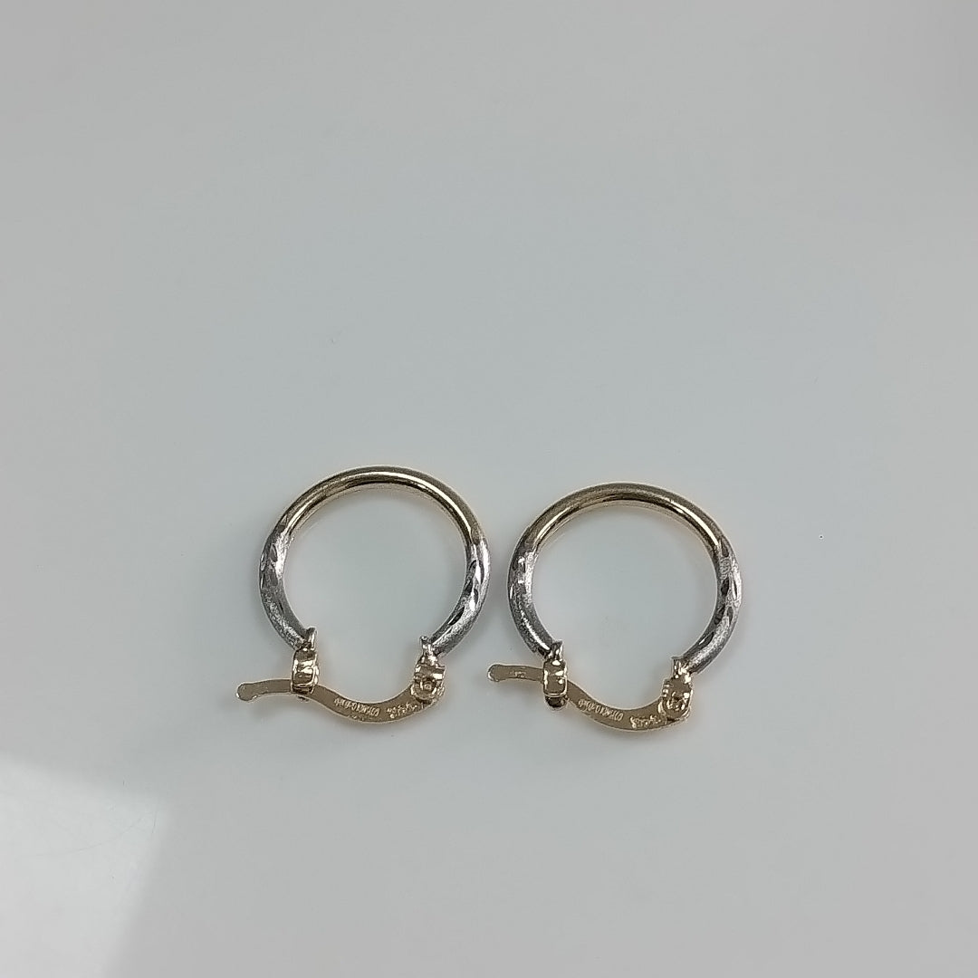 ARETES ARRACADAS COMBINADAS 14K 1.2 GR (NUEVO)