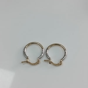 ARETES ARRACADAS COMBINADAS 14K 1.2 GR (NUEVO)