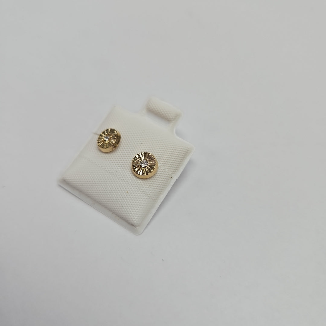 BROQUELES BROQUEL FIG BOTON C CIRCONIA 14K 0.2916 GR (NUEVO)