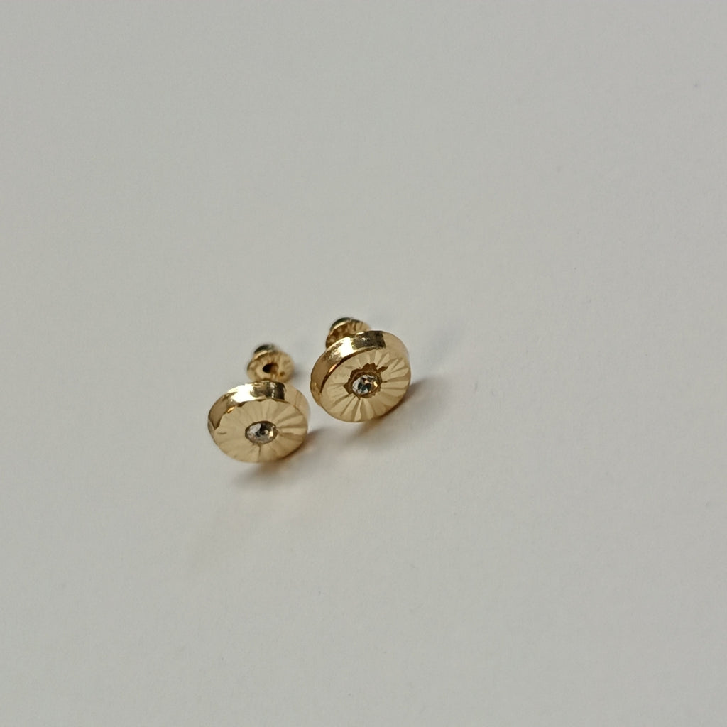 BROQUELES BROQUEL FIG BOTON C CIRCONIA 14K 0.2916 GR (NUEVO)