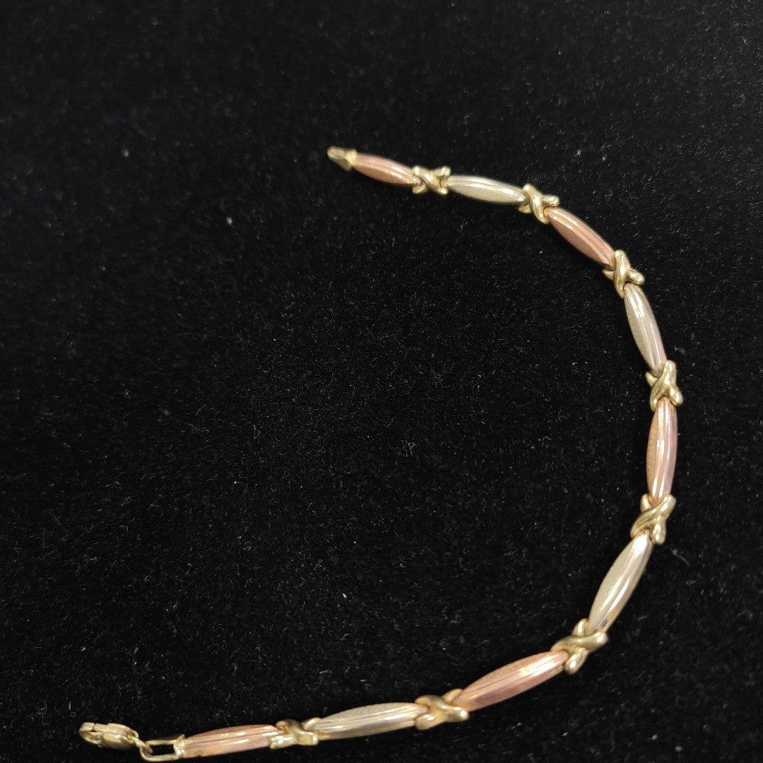 PULSERA ORO COMBINADO 14 K 4,80 GRMS (SEMINUEVO)