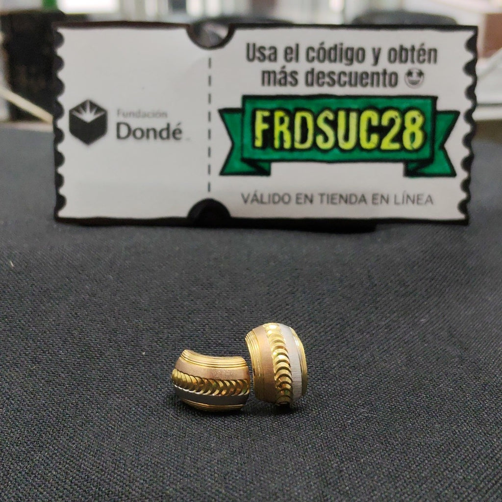 ARETES PAR ORO 14 K 2.6 GRMS (SEMINUEVO)