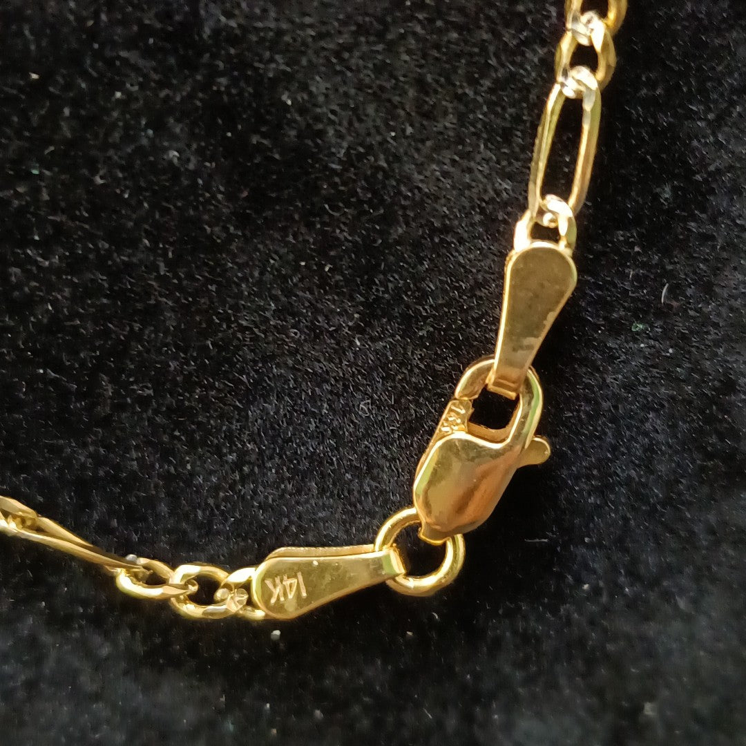 CADENA 3X1 DIAMANTADA 14K 55 CM 4.6 GR (NUEVO)