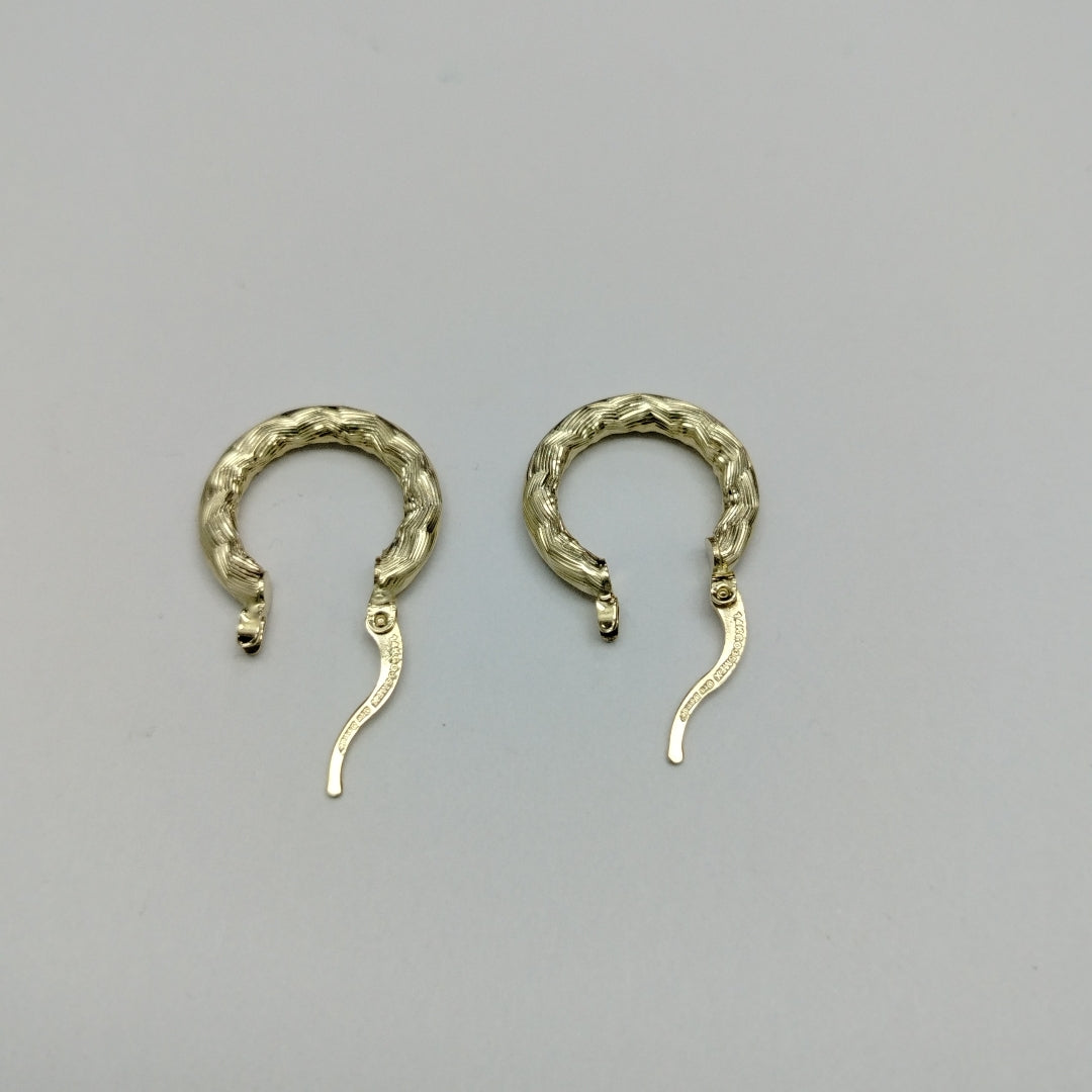 ARETES TEJIDO ARRACADAS ASTRIADAS 14K 2 GR (NUEVO)