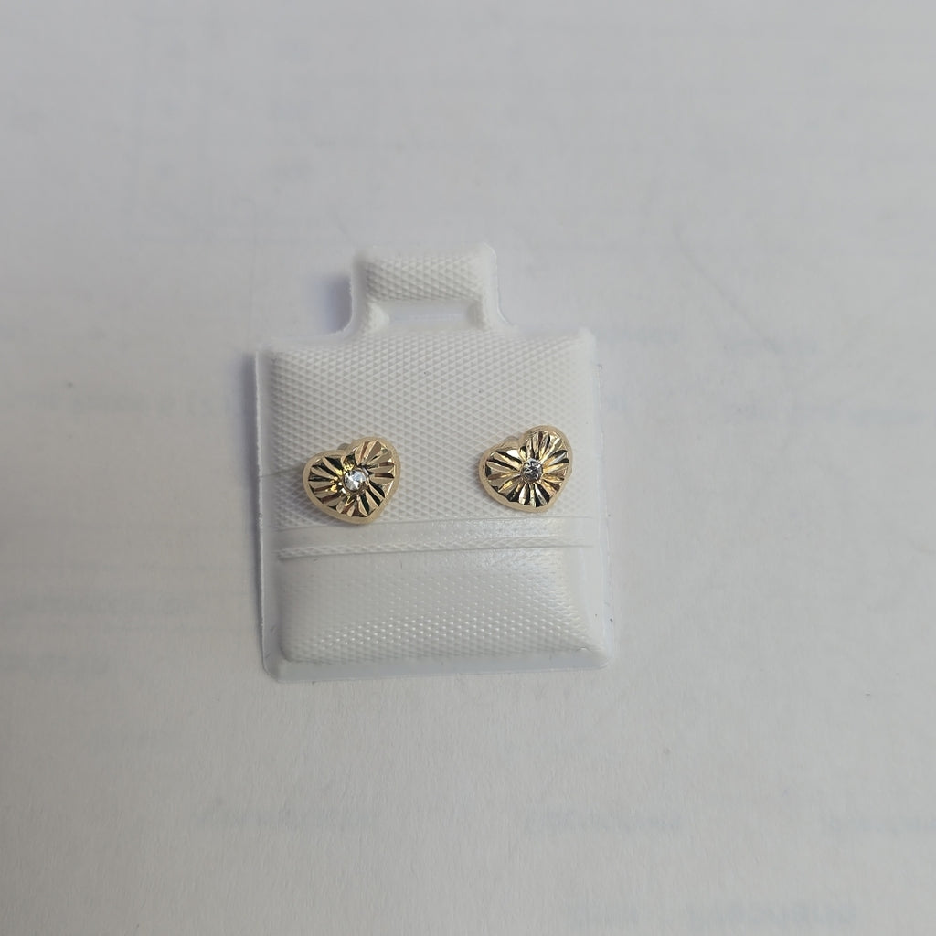 BROQUELES BROQUEL FIG CORAZON C CIRCONIA 14K 0.2603 GR (NUEVO)
