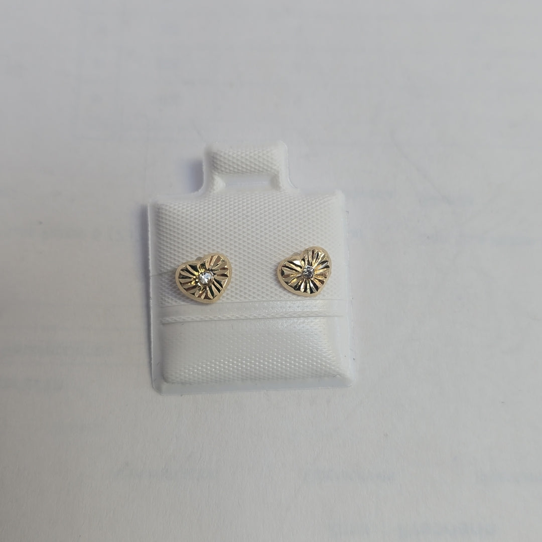 BROQUELES BROQUEL FIG CORAZON C CIRCONIA 14K 0.2603 GR (NUEVO)
