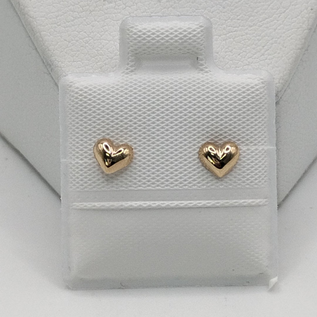 BROQUELES BROQUEL FIG CORAZON LISO 14K 0.1987 GR (NUEVO)