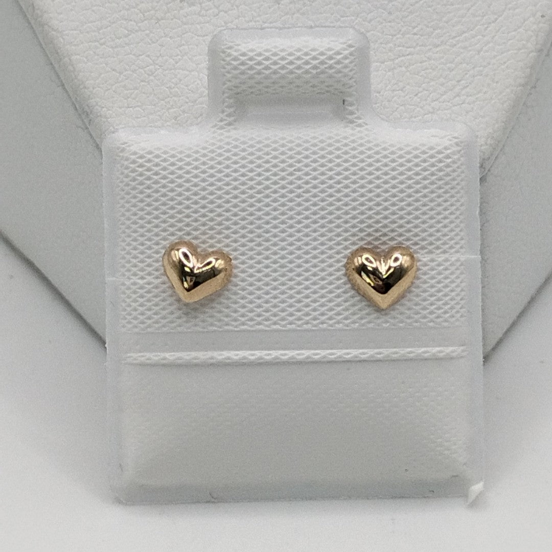 BROQUELES BROQUEL FIG CORAZON LISO 14K 0.1987 GR (NUEVO)
