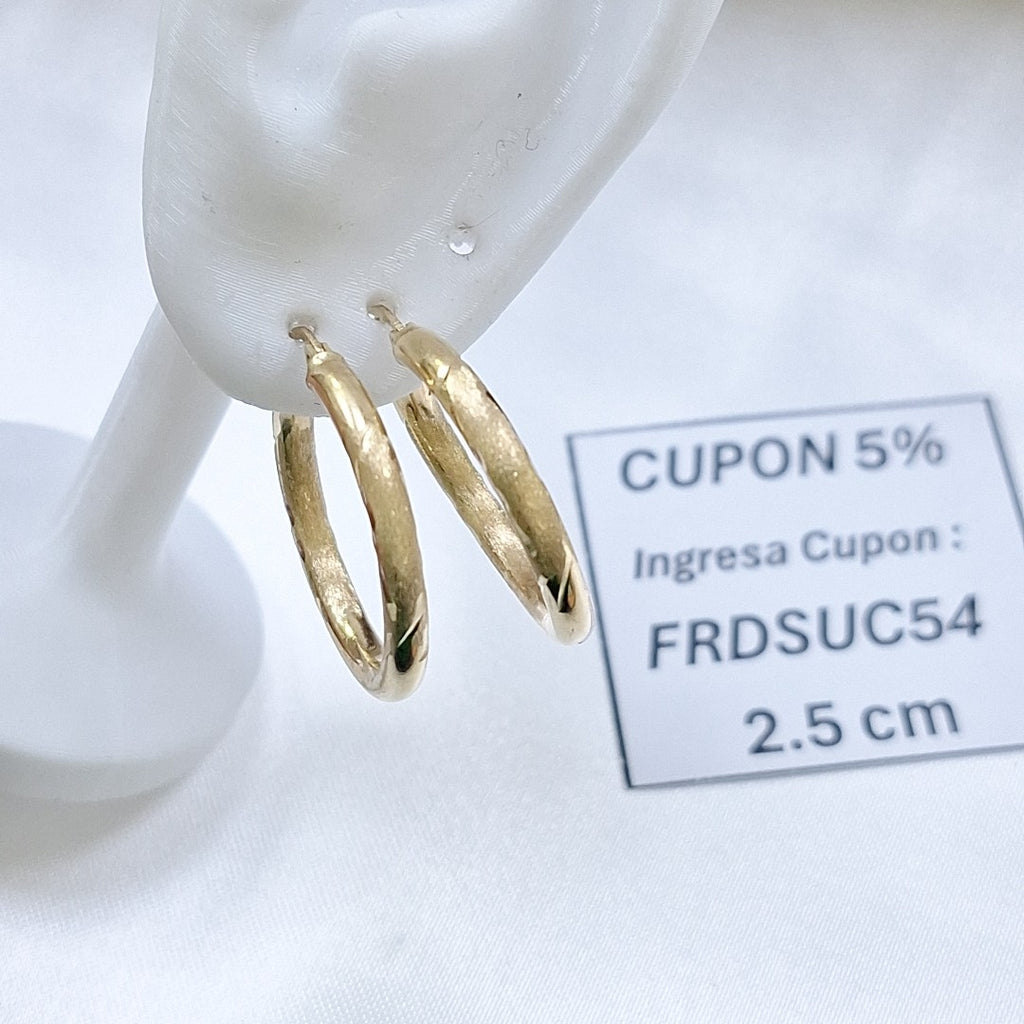 ARRACADAS PAR ORO 14 K 2,40 GRMS (SEMINUEVO)