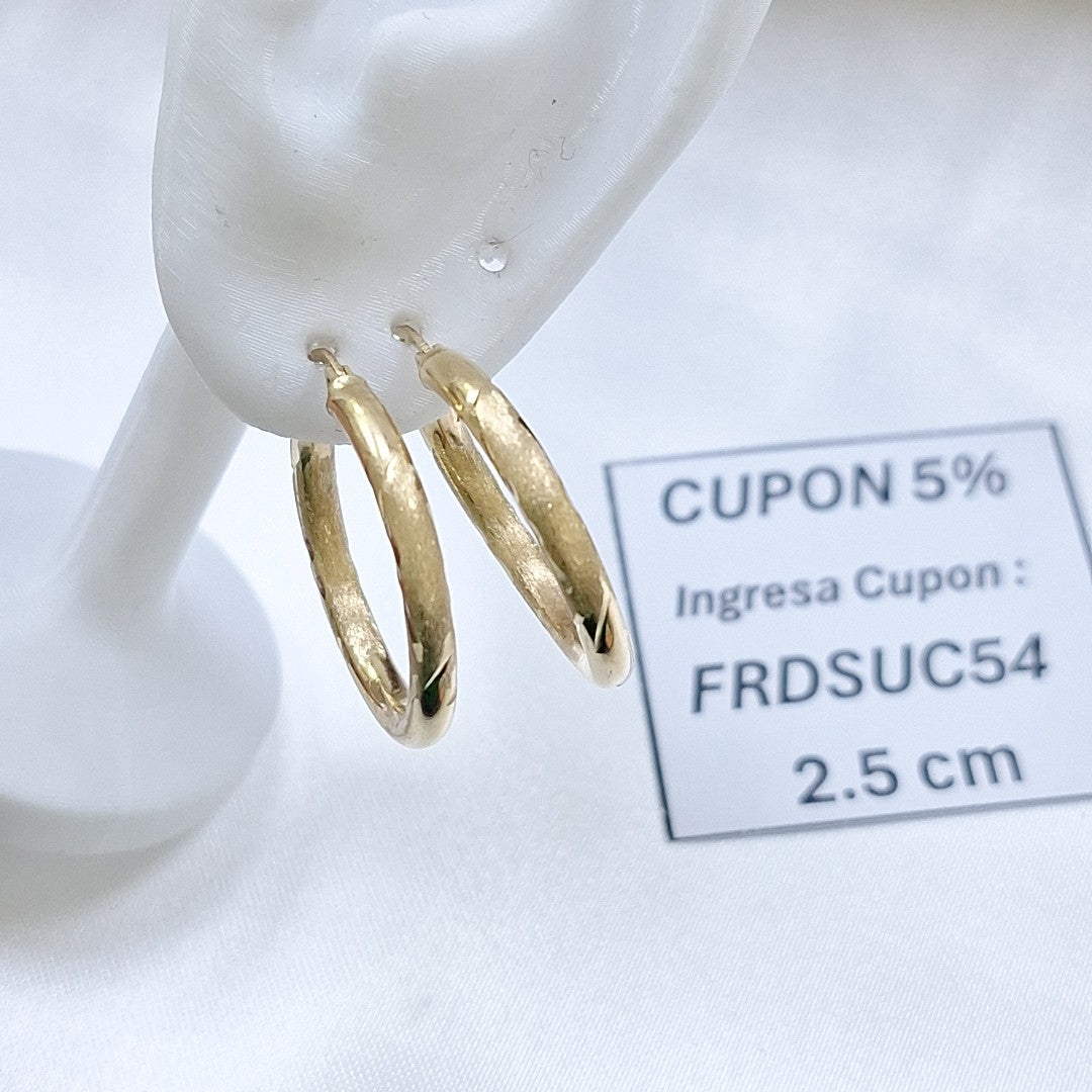 ARRACADAS PAR ORO 14 K 2,40 GRMS (SEMINUEVO)