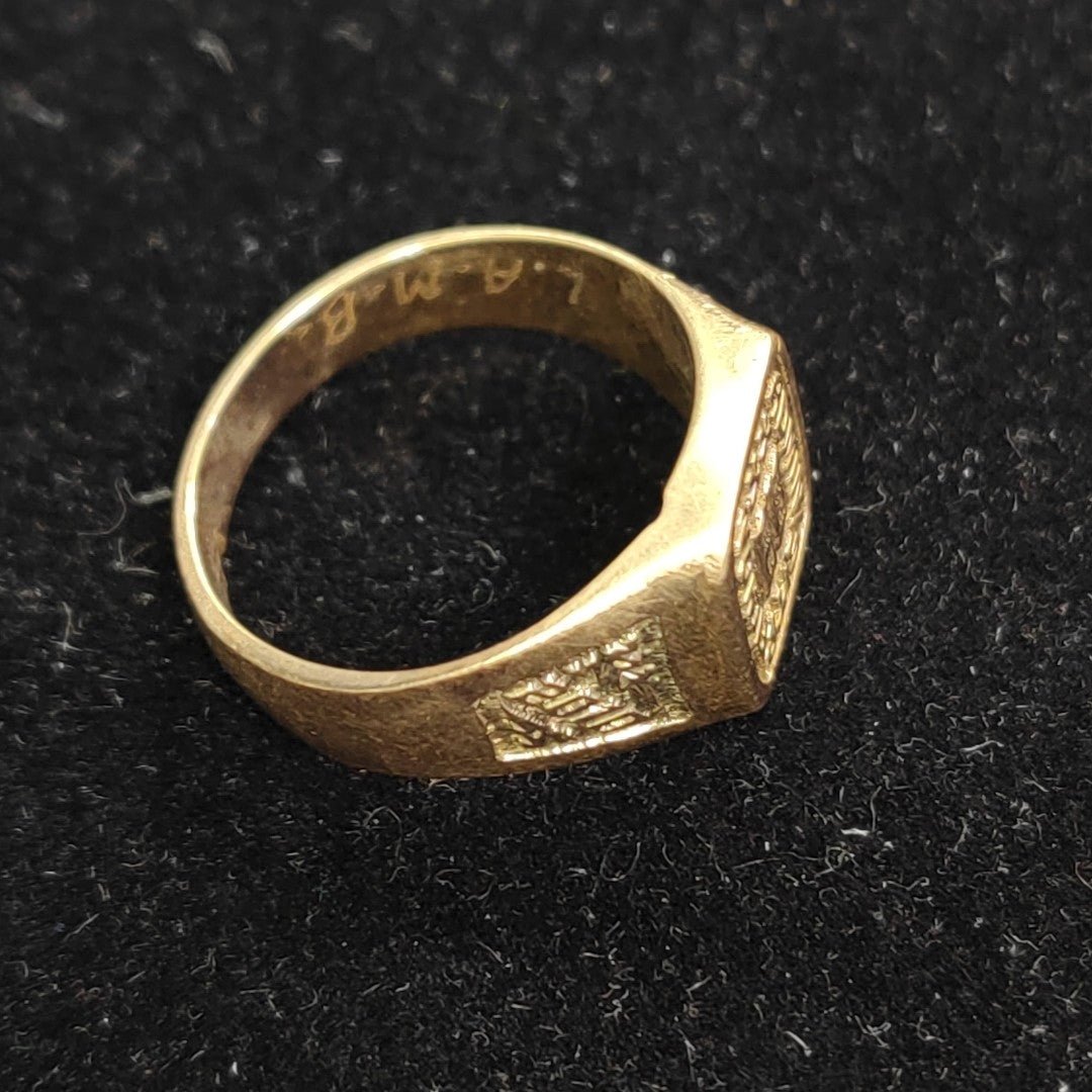 ANILLO DE GRADUACIÓN ORO 10 K 5.9 GRMS (SEMINUEVO)