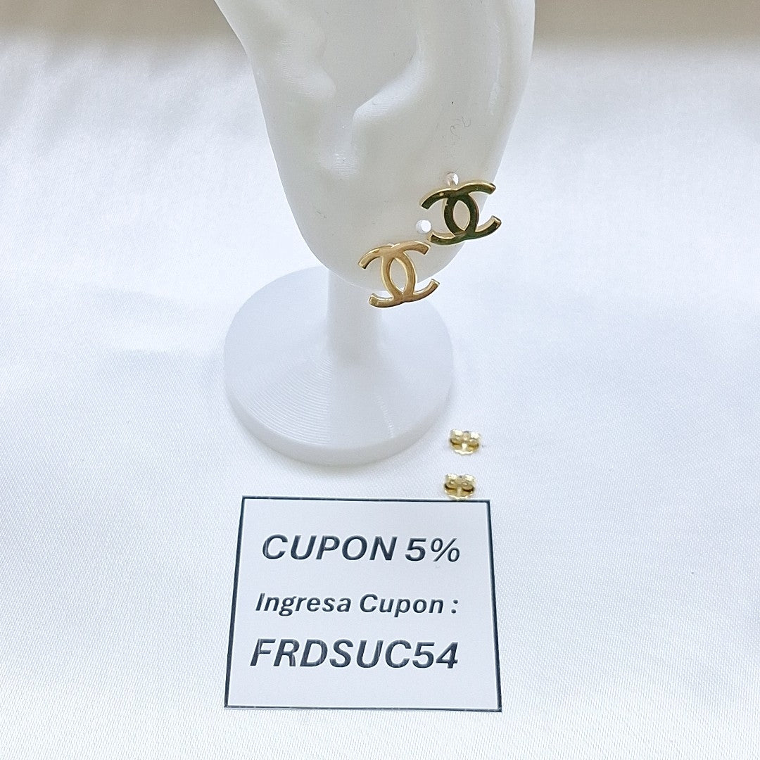 BROQUELES PAR ORO 14 K 1,40 GRMS (SEMINUEVO)