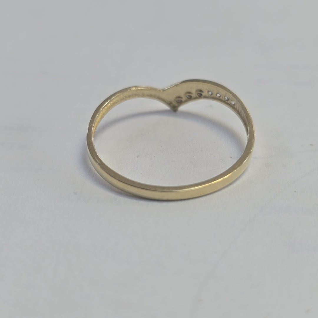 ANILLOS CON CIRCONIAS 14K TALLA 9 1.1 GR (NUEVO)