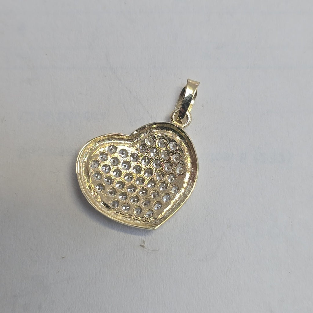 DIJE CORAZON CON CIRCONIAS 14K 1.8 GR (NUEVO)