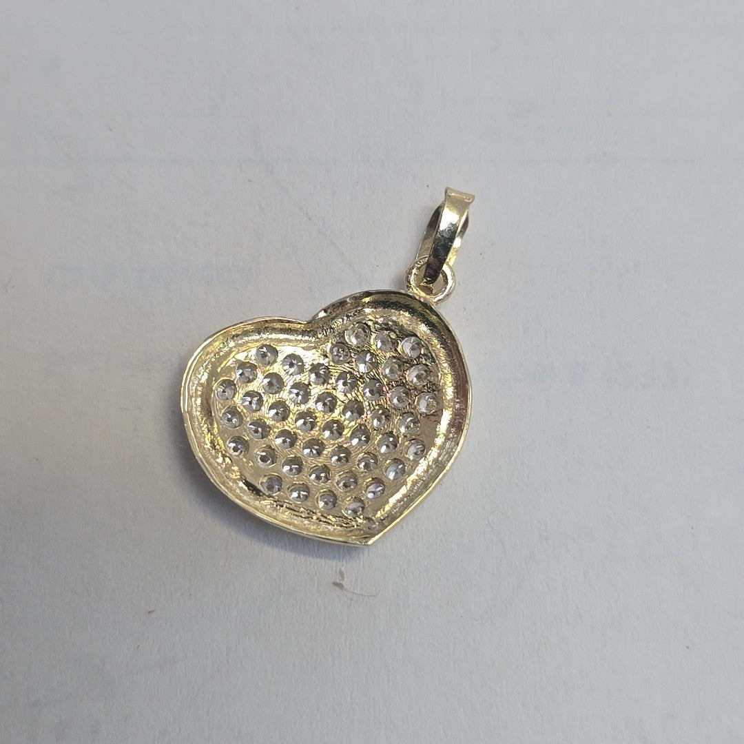 DIJE CORAZON CON CIRCONIAS 14K 1.8 GR (NUEVO)