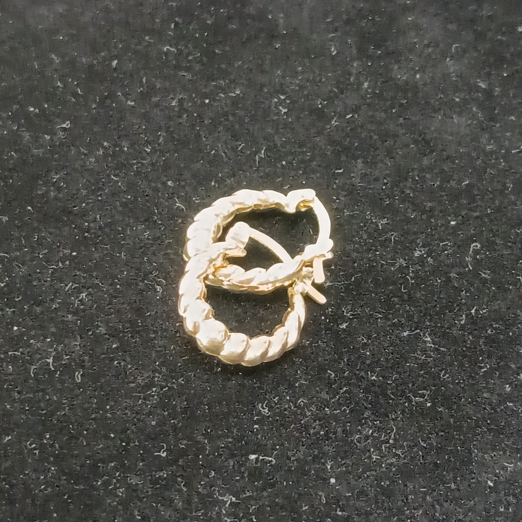 ARETES ARRACADAS TZL HUECAS 14K 1.5 GR (NUEVO)