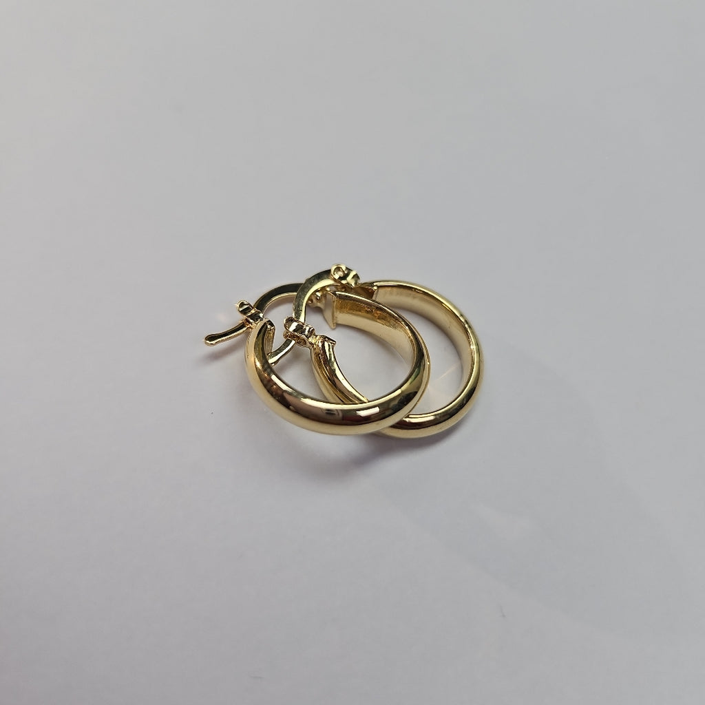 ARETES ARRACADA LISA 14K 1.7 GR (NUEVO)