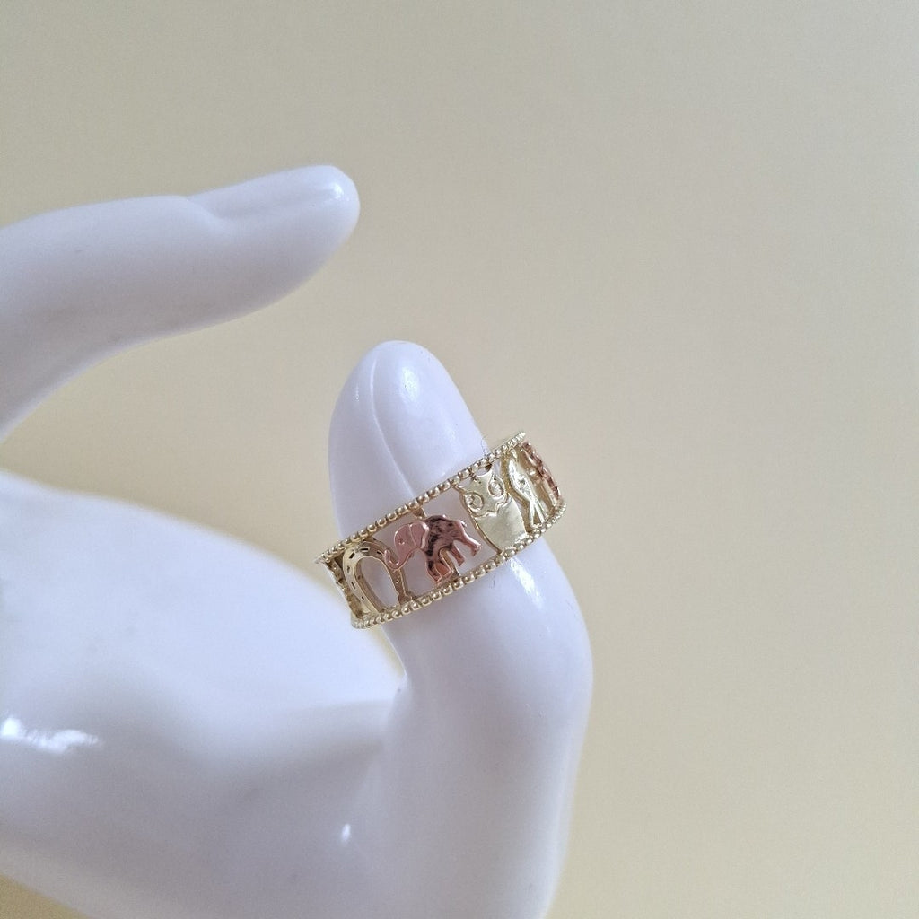 ANILLOS ARGOLLA DE LA SUERTE 10K TALLA 8 3 GR (NUEVO)