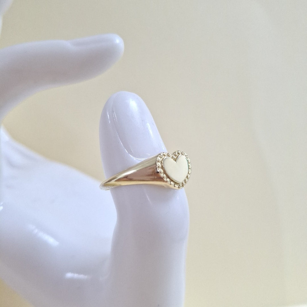 ANILLOS ANILLITO FIG CORAZON 10K TALLA 9 1.7 GR (NUEVO)