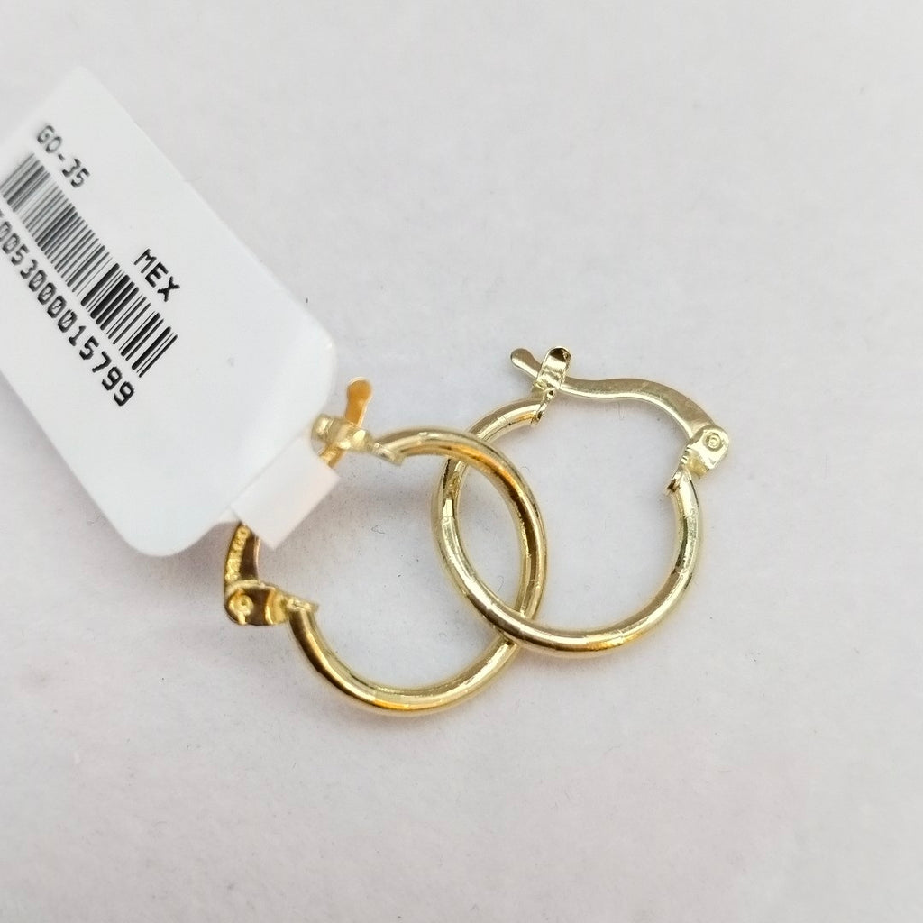 ARETES ARRACADAS ESTRIADAS 14K 1.4 GR (NUEVO)
