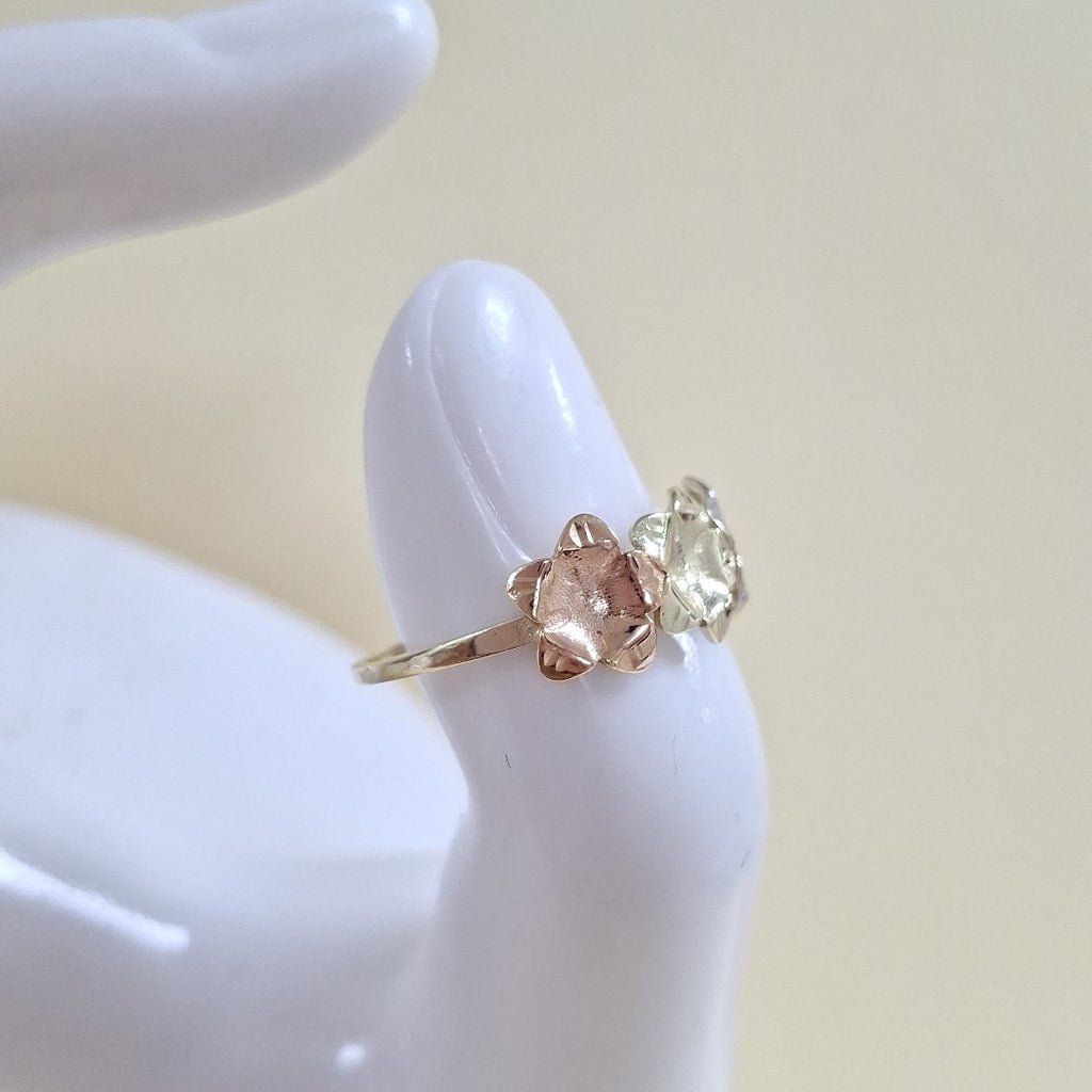 ANILLOS ANILLITO FIG FLORES 10K TALLA 9 1.3 GR (NUEVO)