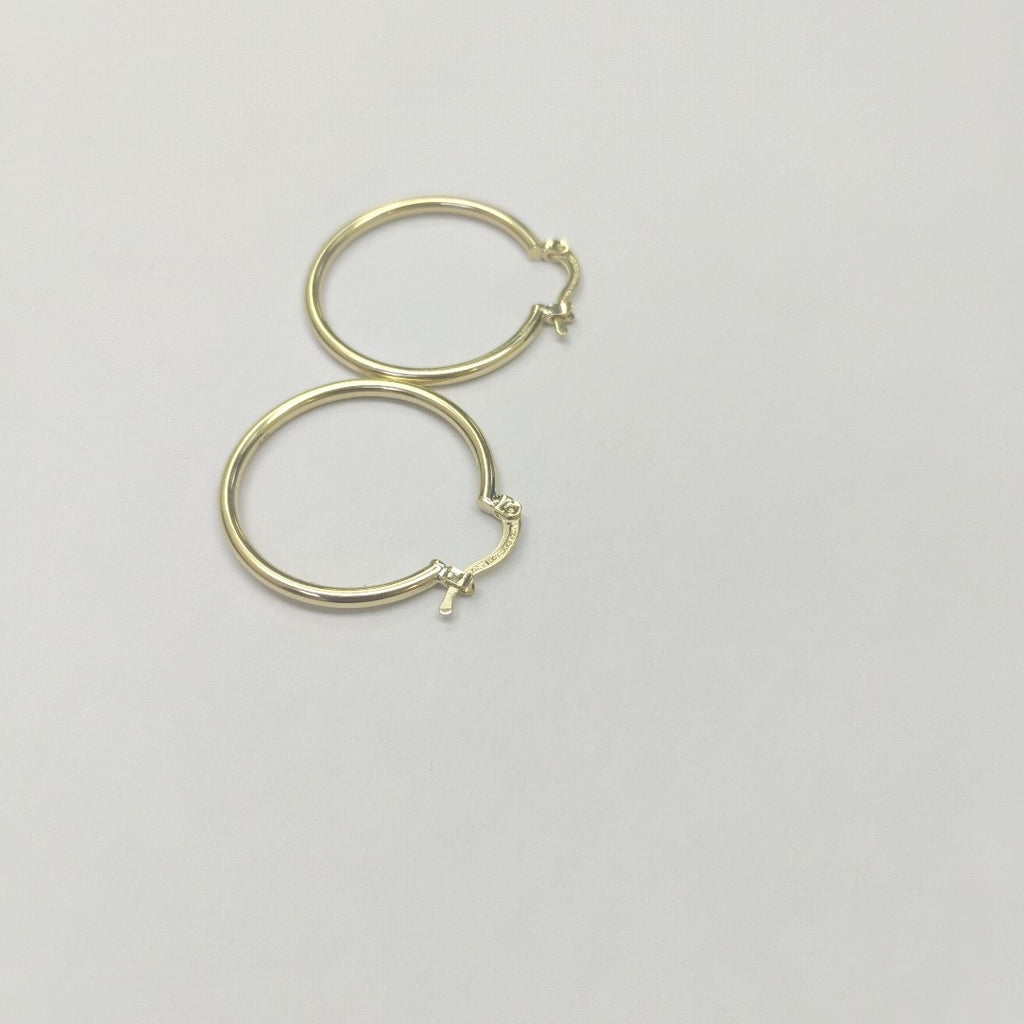 ARETES TEJIDO ARRACADAS LISAS 14K 1.5 GR (NUEVO)