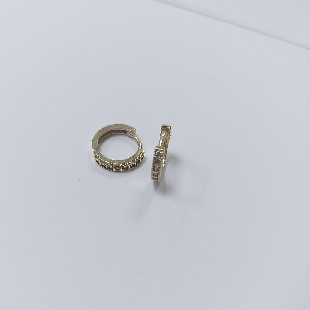ARETES ARRACADAS CON CIRCONIAS 10K 1.2 GR (NUEVO)