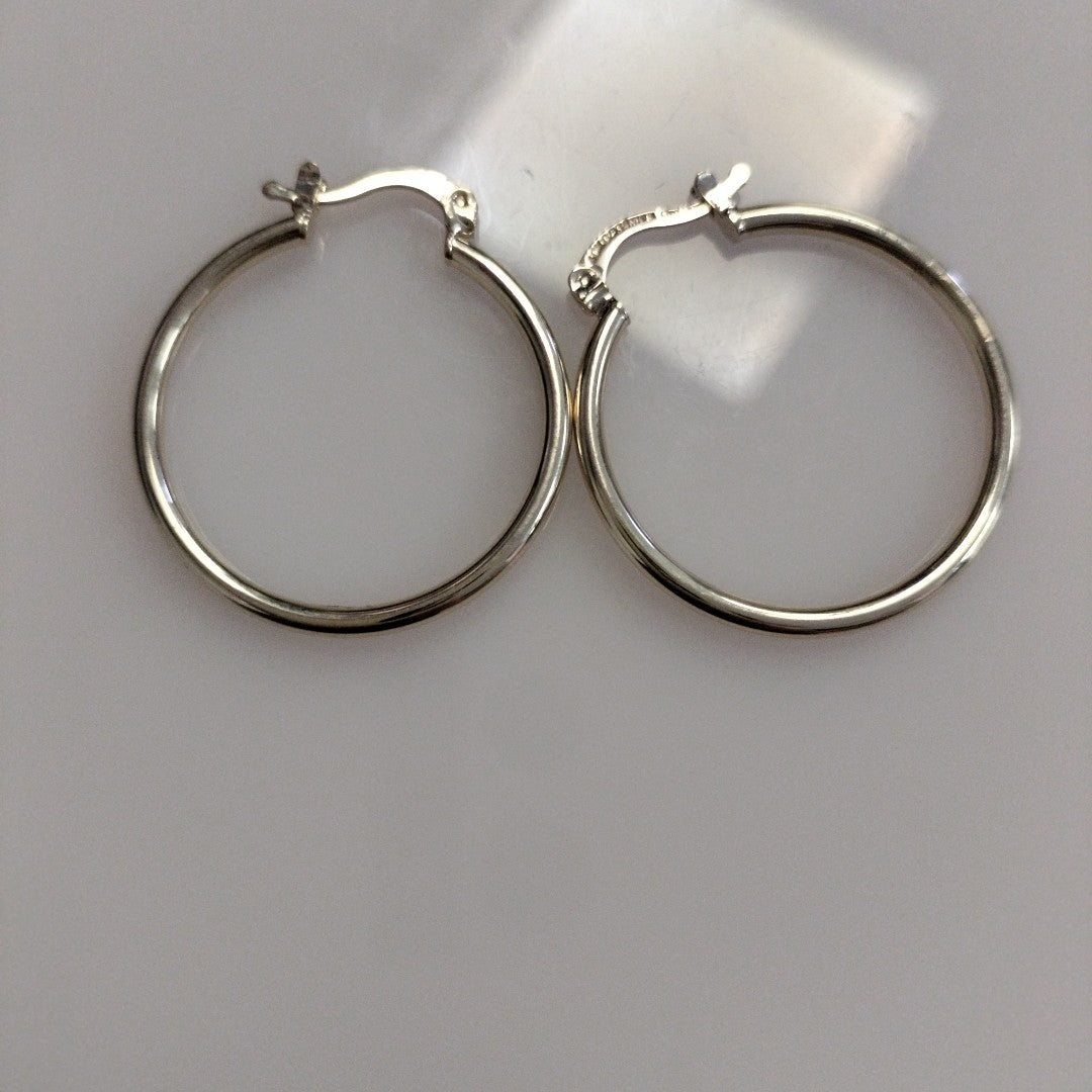 ARETES TEJIDO ARRACADAS LISAS 14K 1.5 GR (NUEVO)