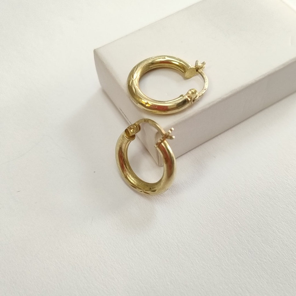 ARRACADAS PAR ORO 14 K 1.6 GRMS (SEMINUEVO)