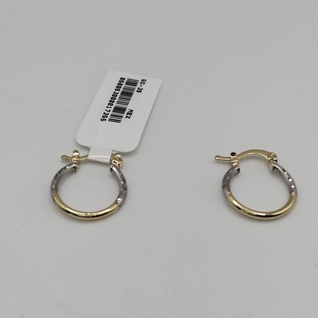 ARETES ARRACADAS COMBINADAS 14K 1.1 GR (NUEVO)