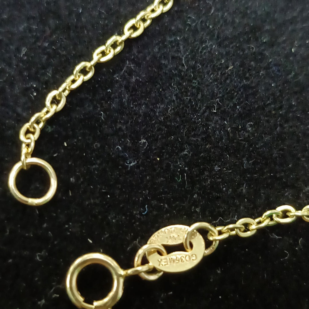 PULSERA ESPECIAL CON TREBOL 14K 18 CM 1.8 GR (NUEVO)