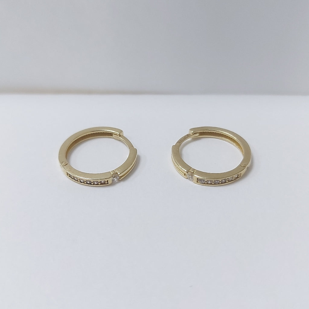 ARETES ARRACADAS LISAS 14K 2.3 GR (NUEVO)