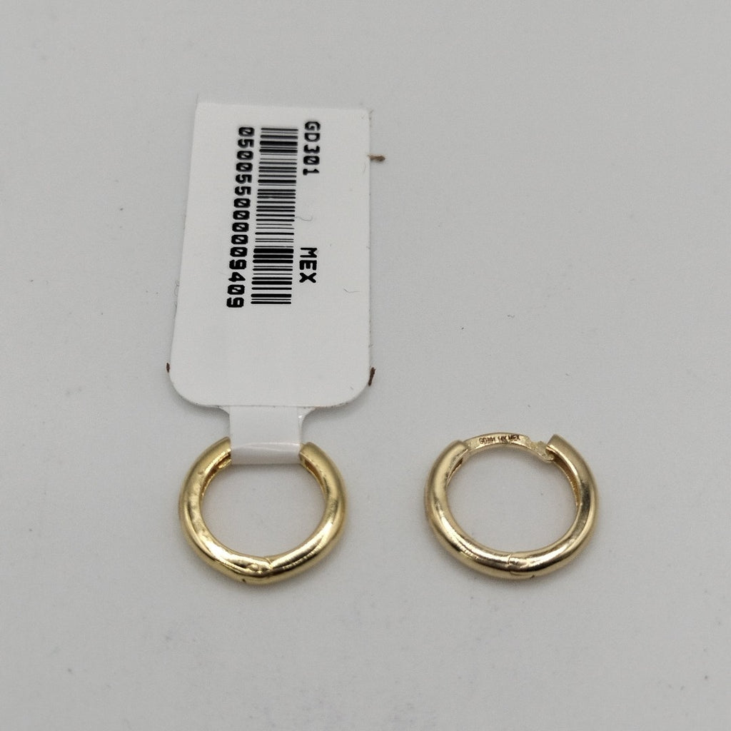 ARETES HUGGIES LISAS 14K 1.3 GR (NUEVO)