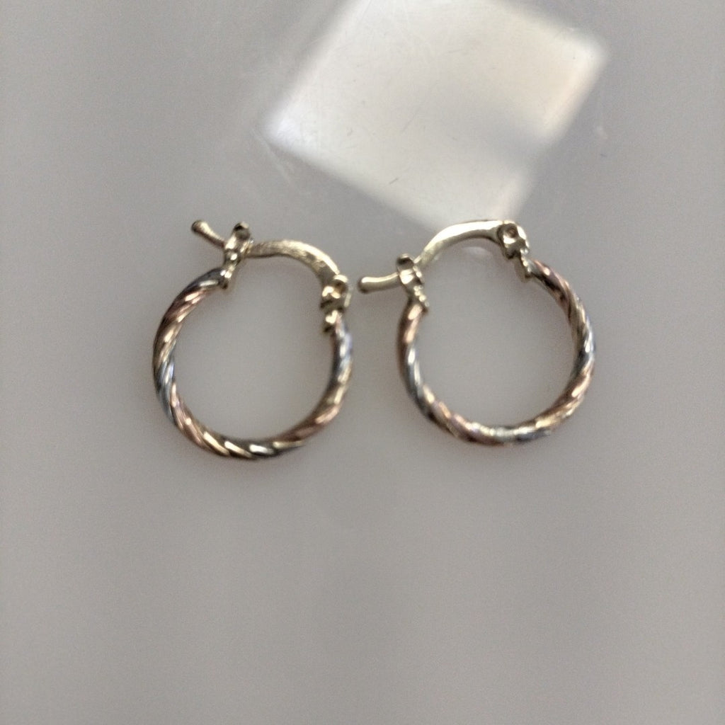 ARETES ARRACADAS COMBINADAS 14K 2 GR (NUEVO)