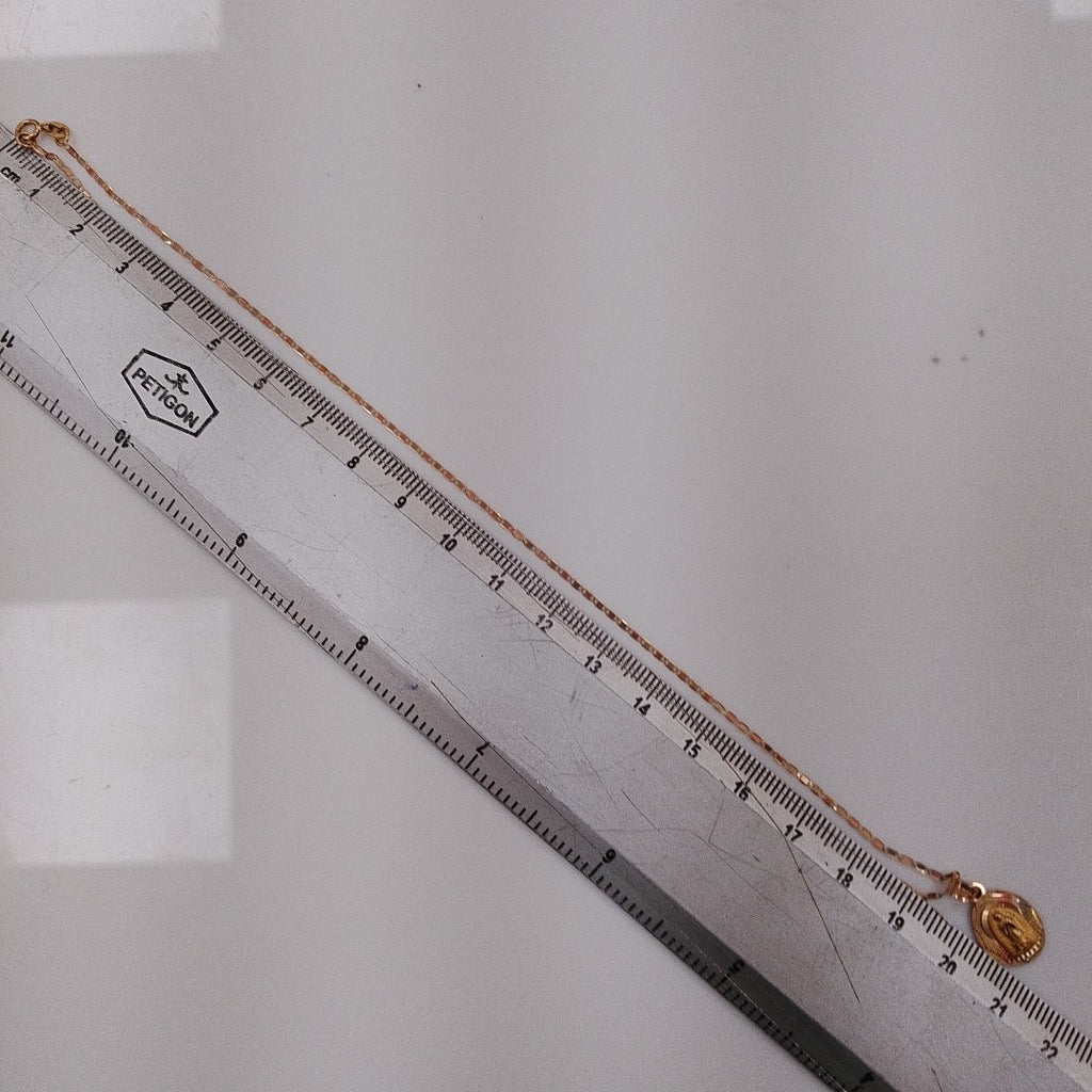 CADENA,MEDALLA RELIGIOSA ORO COMBINADO 10 K 1,60 GRMS (SEMINUEVO)