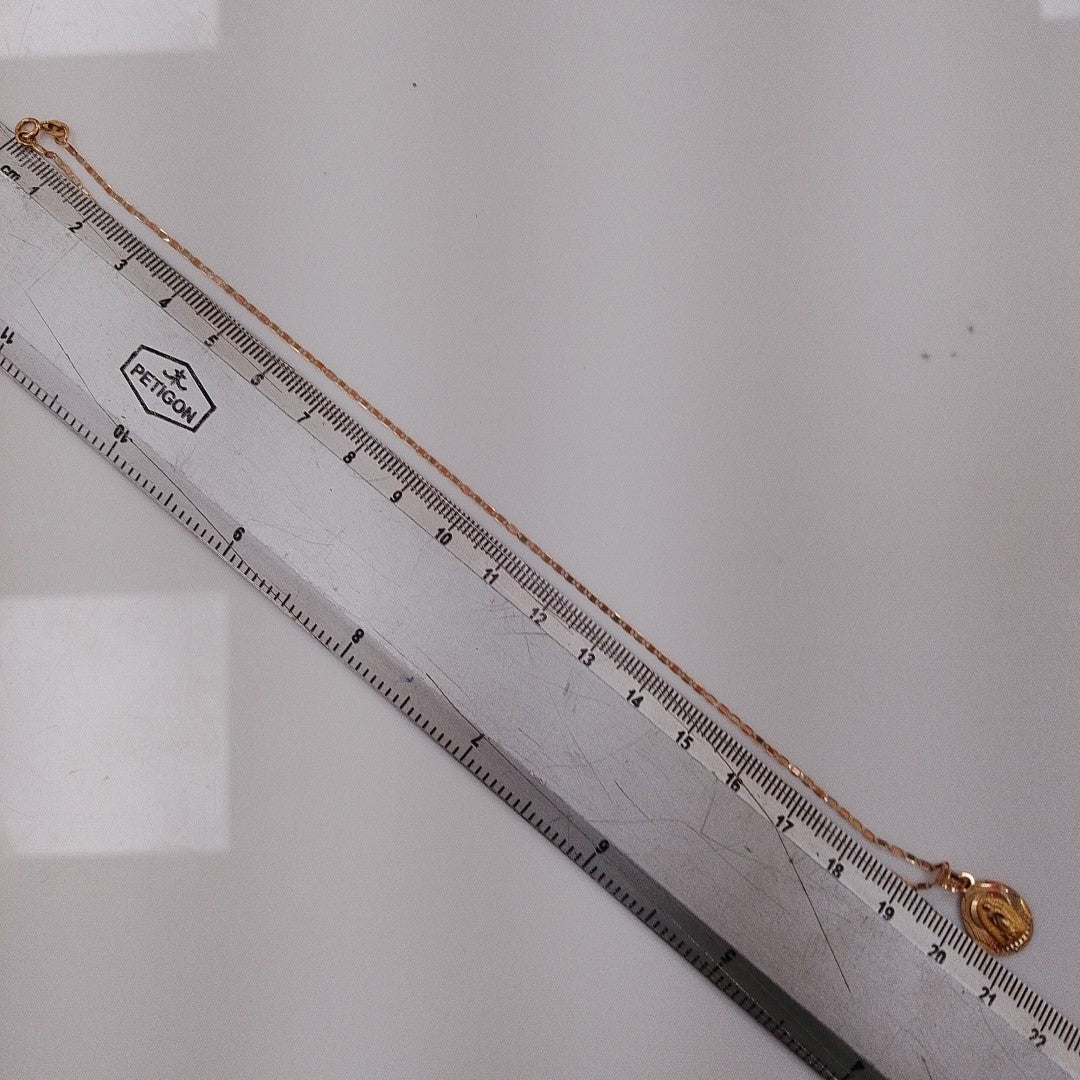 CADENA,MEDALLA RELIGIOSA ORO COMBINADO 10 K 1,60 GRMS (SEMINUEVO)