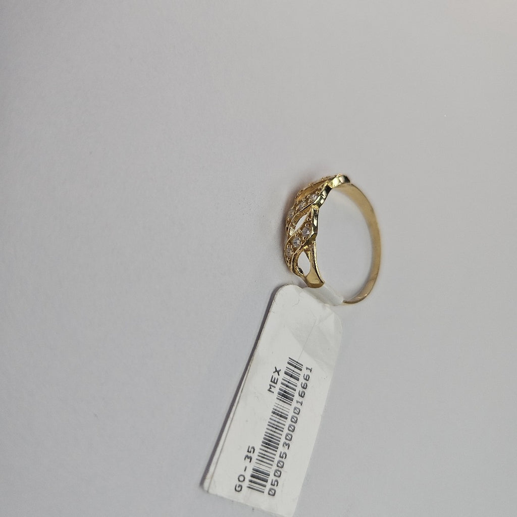 ANILLOS CON CIRCONIAS 14K TALLA 8 1.4 GR (NUEVO)