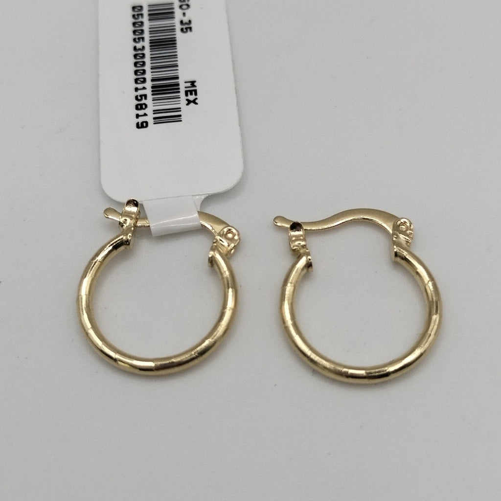 ARETES ARRACADAS ESTRIADAS 14K 1.4 GR (NUEVO)