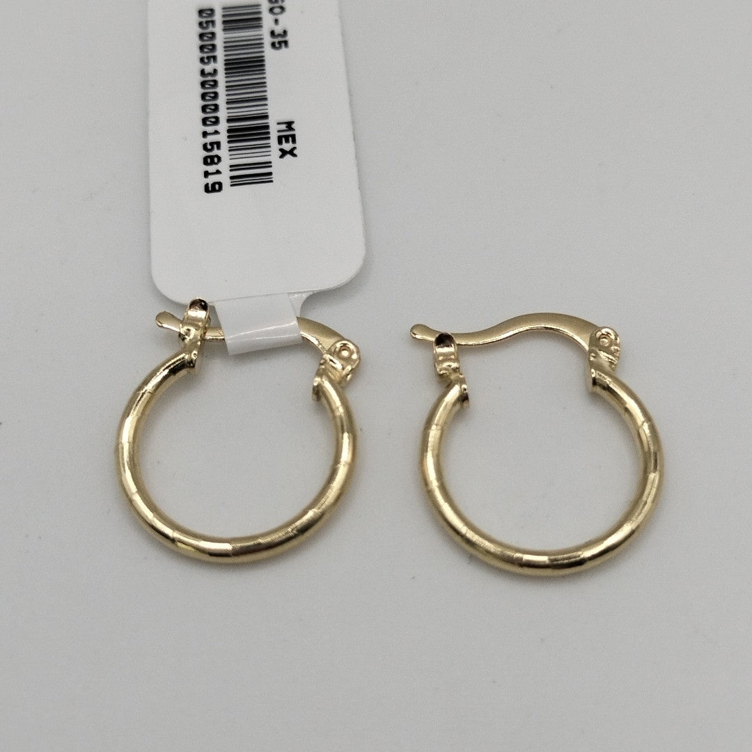 ARETES ARRACADAS ESTRIADAS 14K 1.4 GR (NUEVO)