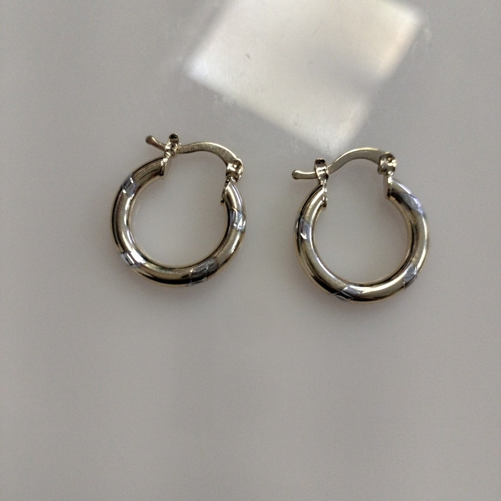 ARETES ARRACADAS COMBINADAS 14K 1.6 GR (NUEVO)